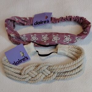 Claire's Pink and Cream Headband Set